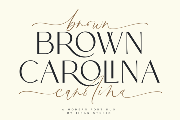 Brown Carolina Duo: Modern Typography for Timeless Designs