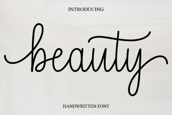 Discover the Beauty Font: A Sweet, Cursive Typeface for Elegant Designs