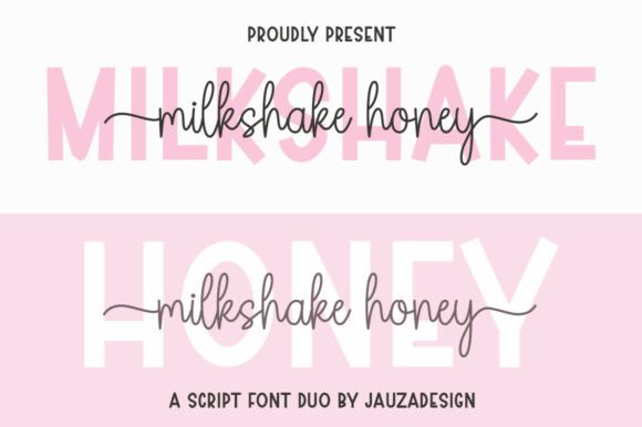 Discover the Elegance of the Milkshake Honey Font Duo