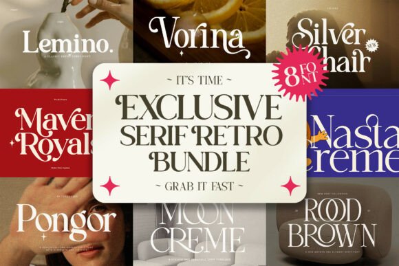 Exclusive Serif Retro Bundle: Timeless Vintage Design