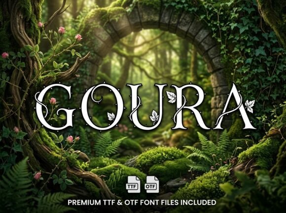Goura: A Stunning Decorative Display Font for Bold Creators