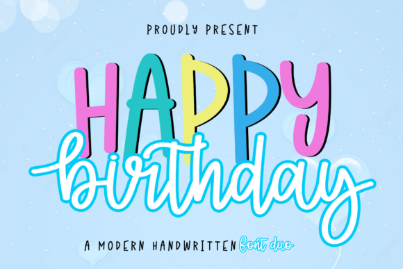 Happy Birthday Duo: A Modern Handwritten Font Pairing