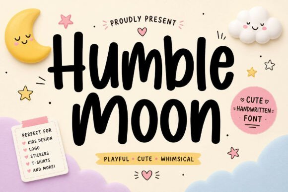 Humble Moon: A Bold Handwritten Display Font