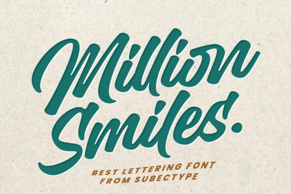 Million Smiles: A Casual Bold Script Font for Creative Projects