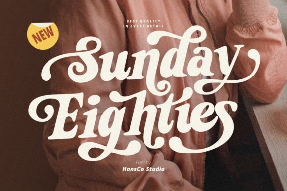 Sunday Eighties: Bold Retro Vintage Serif Font