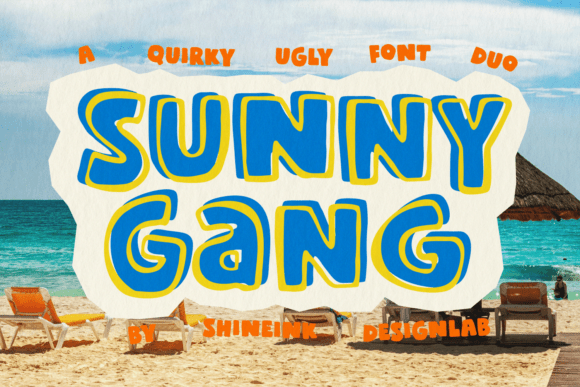 Sunny Gang: The Playful Font Duo for Summer Designs