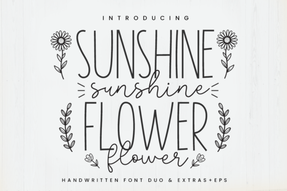 Sunshine Flower: A Font Pairing for Cheerful Designs